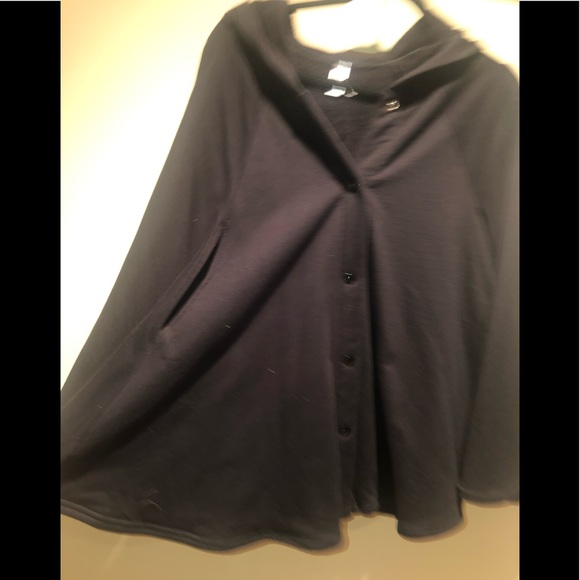 Vintage American Apparel Hooded Cape Poncho - One Size - Picture 1 of 3